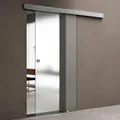 Produktbild: Doporro - Glasschiebetür Komplettset 77,5 X 205 Cm 15mm Wandabstand Schiebetür Mit Esg-sicherheitsglas Zimmertür Glas Satiniert Mit Muschelgriff Amalfi-plus 12