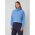Produktbild: s.Oliver Longpullover Strickpullover Kuscheliger Strickpullover mit breitem Rollkragen blau XXXL (46)