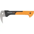 Produktbild: Fiskars Hand-Sappie zur Holzbearbeitung, Länge: 34,8 cm, Gehärtete Stahlklinge/Glasfaserverstärkter Kunststoffgriff, Inklusive Schutzhülle, Schwarz/Orange, WoodXpert, XA2, 1003622