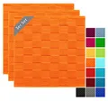 Produktbild: Lashuma Lissabon Küchentücher Orange, 3er Set 50x50 cm Geschirrtücher Frottee - Waffel, Handtücher Küche