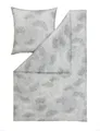 Produktbild: Estella Bettwäsche Jersey Isabella 155x220 + Kissen 80x80 Floral platin, Baumwolle, 2 teilig, Jersey bettwäsche 155x220 baumwolle sale warm baumwolle bettwäsche