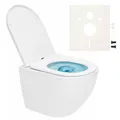 Produktbild: Wand WC Set spülrandlos Hänge Toilette Tornado Spülung SoftClose WC-Sitz weiß