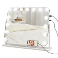 Produktbild: Hollywood Spiegel mit Beleuchtung 62,5 x 52 cm Schminkspiegel mit 15 LED Licht