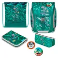Produktbild: herlitz Schulranzen-Set FiloLight Plus Heavy Metal Kunstfaser grün
