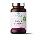 Produktbild: MYLILY® Eisen Vitamin C I Powerfrau I Eisentabletten vegan I PFLANZLICH aus natürlichem Sandorn Extrakt I 90 Kapseln I Hohe Bioverfügbarkeit I Deckt den Tagesbedarf