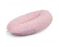 Produktbild: HOBEA-Germany Stillkissen Lagerungskissen Schwangerschaftskissen Blütentraum altrosa, BIO-Baumwolle - XXL 190cm - Babynest mit Holzknopf - komplett waschbar