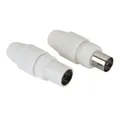 Produktbild: Hama 00205212, Koaxial, Koaxial, Männlich, Weiblich, 7 mm, Weiß