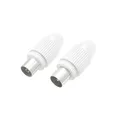 Produktbild: Hama TV-Antennenstecker Set (2x männlich + 1x weiblich 5-7 mm weiß)