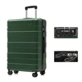 Produktbild: YONSLY Premium Reisekoffer TSA-Schloss,YKK-Reißverschluss Hartschalen-Koffer Trolley Rollkoffer Suitcase Handgepäck 4 Rollen (Dunkelgrün, XL)