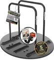 Produktbild: NEOLYMP Dip Barren Calisthenics Equipment – 400 kg belastbare Dip Station mit E-Book - verstellbare Breite – 90 cm Höhe mit rutschfesten Füßen – rostfreie Dip Stange Fitnessgeräte (Dip Barren Set)