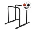 Produktbild: NEOLYMP Liegestützgriffe Dip Barren Calisthenics Equipment – 400 kg belastbare Dip Station (Calisthenics Equipment– rostfreie Dip Stange Fitnessgeräte für Zuhause), Dip Stangen- verstellbare Breite – 90 cm Höhe mit rutschfesten Füßen