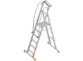 Produktbild: Layher Alu-Podestleiter, einseitig begehbar, klappbar, 6 Stufen