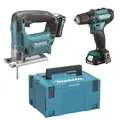 Produktbild: Makita Combo Kit 'CLX237SAJ' mit Bohrschrauber 'DF333DZ' und Stichsäge 'JV101DZ', 6-teilig