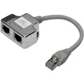 Produktbild: Digitus RJ45 Netzwerk Adapter CAT 5, CAT 5e [1x RJ45-Stecker - 2x RJ45-Buchse] 0.19 m Grau