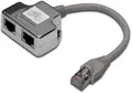 Produktbild: Assmann DN-93904 Kategorie 5e Netzwerkkabel - 19 cm - ja - 1 x RJ-45 Stecker Netzwerk - 2 x RJ-45 Buchse Netzwerk
