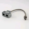 Produktbild: DIGITUS CAT 5e Klasse D Patchkabel Adapter geschirmt 2x RJ45 zu 1x RJ45
