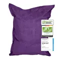Produktbild: Lumaland Riesen-Sitzsack XXL 140x180cm | Indoor Bean Bag aus weichem & waschbarem Microvelours | 2-in-1- für bequemes Sitzen & Liegen | Mit über 3 Mio. anpassungsfähigen EPS-Perlen [Lila]