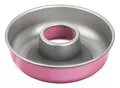 Produktbild: Zenker creative studio Kranzform, runde Backform, Brotbackform mit Antihaftbeschichtung, Kuchenform: Ø280mmx80mm, kreatives Backen (Farbe: rosa, silber), Menge: 1 Stück