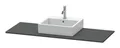Produktbild: Duravit Xsquare Konsole mit einem Ausschnitt mittig 1400 x 550 x 16 mm - Graphit Matt - XS060GM4949
