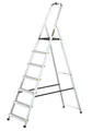 Produktbild: Drabest - PRO Haushaltsleiter - Stehleiter - 7 Stufen - Arbeitshöhe 3,40m - Klappleiter aus Aluminium, max. 150 kg, mit Praktischem Haken - Aluleiter mit Plattform 25x26 cm, rutschfeste Füßen
