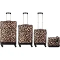 Produktbild: Franky 4er Kofferset 55+69+79 cm + Beautycase Spinner mit Zahlenschloss leopard