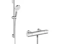 Produktbild: hansgrohe Crometta Vario Brauseset 27812400 weiss/chrom, 65 cm Stange, Ecostat 1001 CL