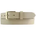 Produktbild: BELTINGER Ledergürtel Herren-Gürtel aus Vollrindleder mit goldenern Gürtelschnalle 3 cm - An (1-St) beige 100 cm (Gesamtlänge 115 cm)