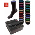 Produktbild: Socken H.I.S, Damen, Gr. 39-42, schwarz (20x schwarz), Baumwolle, Elasthan, Polyamid, unifarben, elastisch, Socken Socken, in praktischer Geschenkbox, Topseller