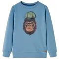 Produktbild: Kinder-Sweatshirt Mittelblau 128