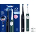 Produktbild: Oral-B Elektrische-Zahnbürste iO Series 2, Duopack, Black/Green, 3 Putzmodi, mit 2 Zahnbürsten