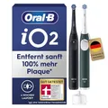 Produktbild: Oral-B iO Series 2 Elektrische Zahnbürste — Doppelpack — Electric Toothbrush, Inkl. 2 Aufsteckbürsten — 3 Putzmodi für Zahnpflege, GUT GETESTET (2,2) von STIFTUNG WARENTEST, Schwarz, Grün