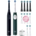 Produktbild: Oral-B Elektrische Zahnbürste - iO 2 + 2. Handstück - Night Black/Forest Gree...