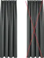 Produktbild: Blickdichte Gardinen 245 x 140 cm dunkelgrau 1 St.