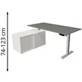 Produktbild: Kerkmann Schreibtisch Move 1, 2229, graphit, mit Sideboard, elektrisch verstellbar, 160 x 102cm