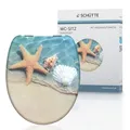 Produktbild: WCSitz BEACH mit Absenkautomatik aus Duroplast, hochwertiger Toilettendeckel ...