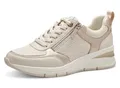 Produktbild: Keilsneaker TAMARIS, Damen, Gr. 38, Synthetik Textil, beige (creme, kombiniert), Lederimitat, Schuhe, Freizeitschuh, Halbschuh, Schnürschuh mit Außenreißverschluss
