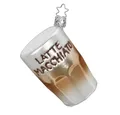 Produktbild: INGE-GLAS® Christbaumschmuck, Christbaumschmuck Latte Macchiato 8,5cm Glas Figur Weiß / Braun