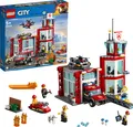 Produktbild: LEGO 60215 City Feuerwehr-Station, Feuerwehr-Spielzeug für Kinder mit Feuerwehrauto, Wasserscooter, Drohne, Licht-und Toneffekten und Minifiguren