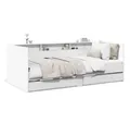 Produktbild: vidaXL Bett, Tagesbett mit Schubladen Weiß 90x190 cm Holzwerkstoff