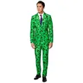 Produktbild: SuitMeister Partyanzug The Riddler Kostüm Anzug - für Karneval Halloween, Da bleibt keine Frage offen: cooler Anzug für schräge Schurken grün XXL