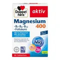 Produktbild: Doppelherz aktiv Magnesium 400 + Vitamin B1+B6+B12 + Folsäure, 30 Portionsbeutel