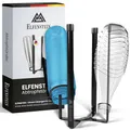Produktbild: Elfenstein Flaschen Abtropfständer - Flaschenständer zum Abtropfen - Metall Abtropfgestell Flaschen klappbar - Flaschenhalter Küche 100% standfest, Küchen Gadgets praktisch