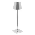 Produktbild: Zafferano Poldina Pro Kabellose LED-Tischlampe Aufladbar - Dimmbare Touch Akku Lampe mit Galvanischem Finish - Lichtfarbtemp. 2700-3000K - Aluminium H38 (Glänzend Chrom)