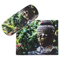 Produktbild: VON LILIENFELD Brillenetui Buddha Motiv Etui Brille Mikrofaser Brillenputztuch Brillenbox Stabiles Hardcase Set mit Stoff bezogen