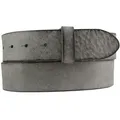 Produktbild: BELTINGER Ledergürtel Wechselgürtel aus weichem Vollrindleder Used-Look 4 cm - Druckknopf-Gü (1-St) grau 80 cm (Gesamtlänge 95 cm)