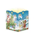 Produktbild: TRÖTSCH - Windlicht Adventskalender Nostalgisch - Weihnachtskalender mit 24 leuchtenden Motiven: Adventskalender mit Adventskarte und Umschlag zum Verschicken
