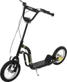 Produktbild: HOMCOM Kinderroller ab 5 Jahre Scooter Kinderscooter Tretroller Cityroller Kinder Roller Kickboard mit Luftreifen 12 Zoll Gummi Aluminium Schwarz 120 x 58 x 85-95 cm