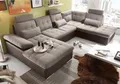 Produktbild: JAKARTA Wohnlandschaft m. Schlaffunktion Couch Sofa Schlafsofa Dunkelbraun/Camel, Ausführung:Links