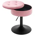 Produktbild: Woltu Drehhocker (1 St), Barhocker mit Stauraum drehbar höhenverstellbar rosa