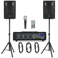 Produktbild: McGrey BP-210 Bandpack PA-Anlage - 4-Kanal Powermixer - digitaler Hall - Bluetooth - USB/SD-Slot - 2-Wege-Lautsprecher mit 10